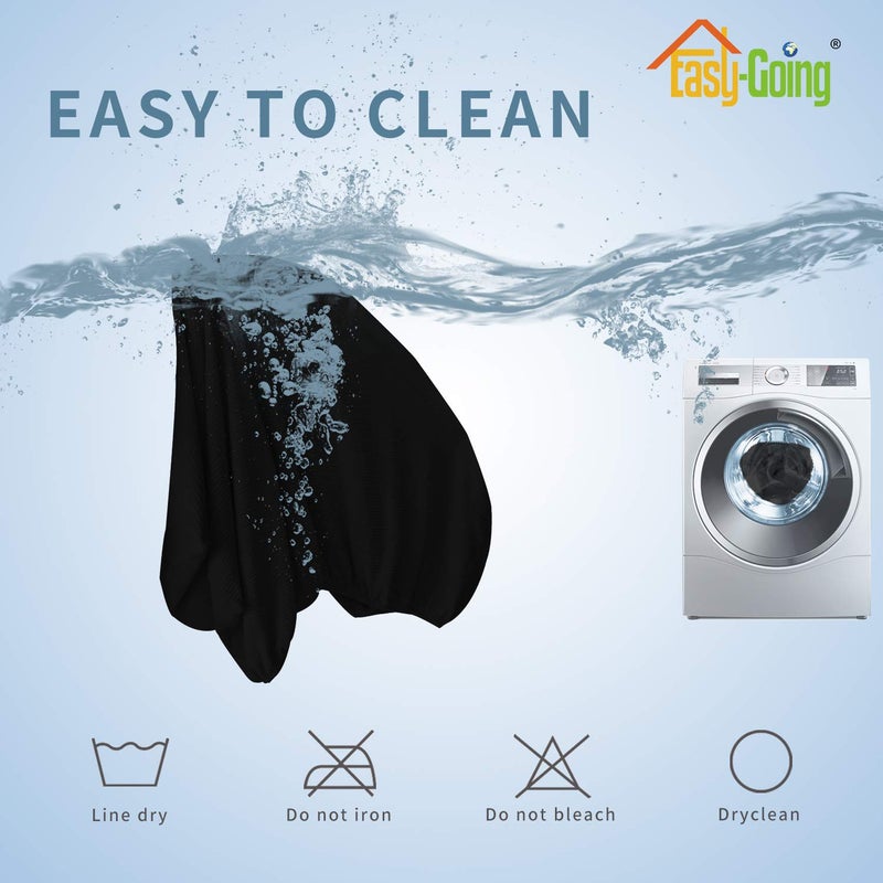 Easy-Going Stretch Cushion Cover Sofa Cushion Furniture Protector Sofa Seat Sofa slipcover Sofa Cover Soft Flexibility with Elastic Bottom(Chair Cushion,Black) - Image 5